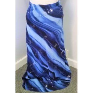 Vintage Blue Sequin Skirt